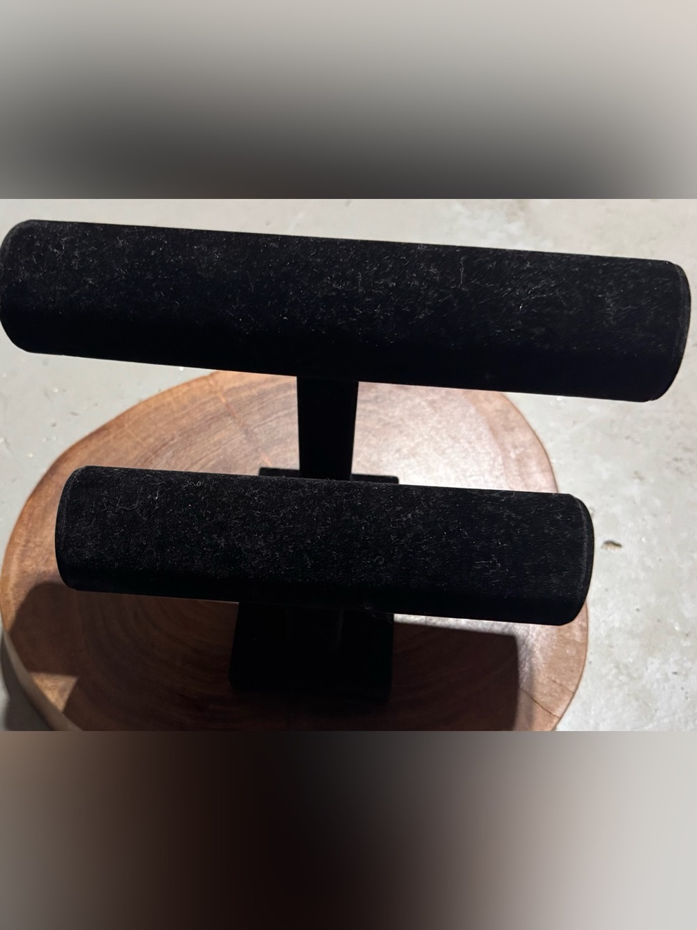 Unlisted Black Velvet Double T-Bar Jewelry Organizer Stand